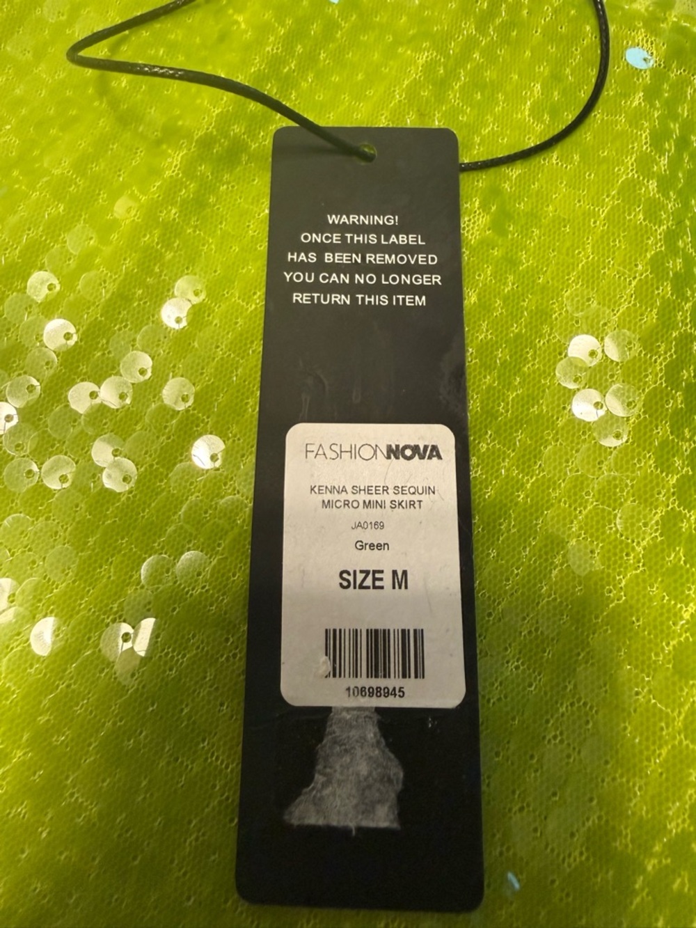 NEW Kenna Sheer Sequin Micro Mini Skirt Green Fashion Nova Mermaid Core Fairy M - Picture 10 of 14